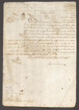 Correspondencia al Cabildo de Lima