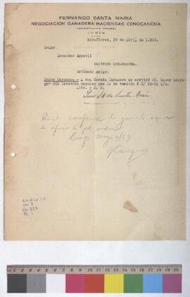 Envío de encomienda, bolsas de azúcar y hachas