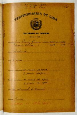 Testimonio de condena