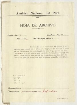 Testimonio de escritura