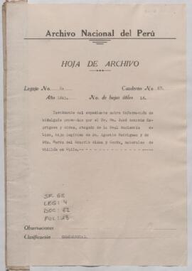 Genealogía y méritos y servicios