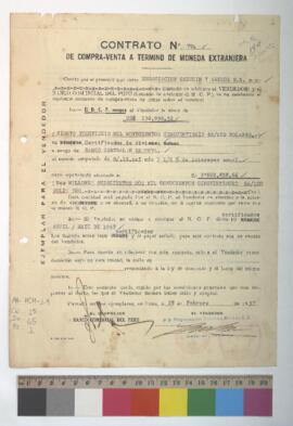 Contrato por compra-venta de divisas.
