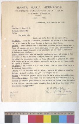 Entrega de cemento, envío de bisagras y parición lanar