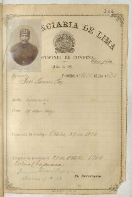 Testimonio de condena