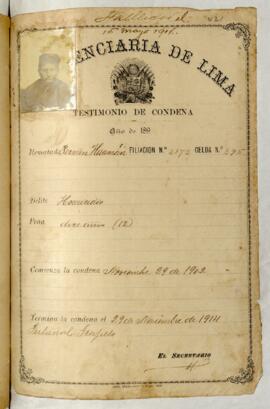 Testimonio de Condena