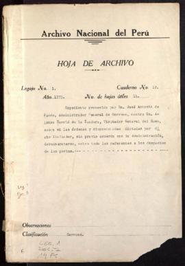 Disposiciones para modificación de correos ordinarios