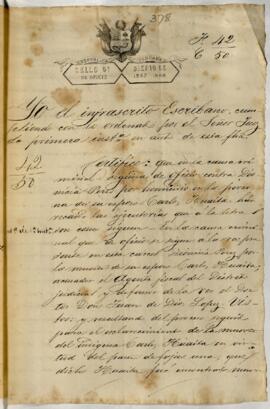 Testimonio de condena