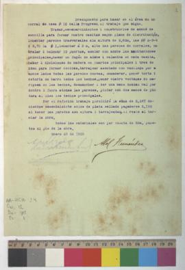Presupuesto y aceptación de obra.