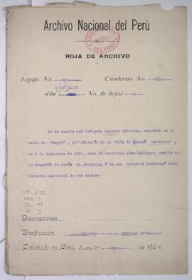 Otorgamiento de testimonio de Fe de muerte