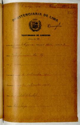 Testimonio de condena