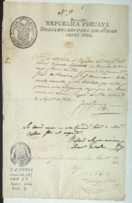 Solicitud de licencia de salida para barco