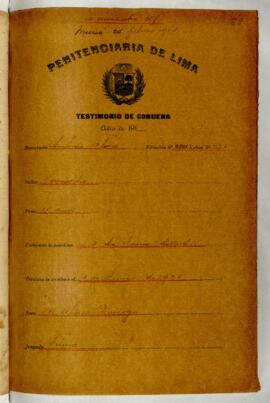 Testimonio de condena