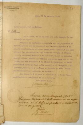 Testimonio de condena