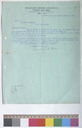Remisión de clavos, alambre y cheque