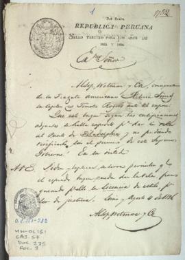 Solicitud de licencia de salida para barco