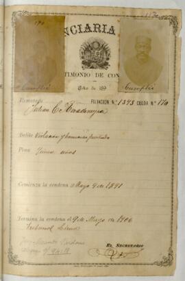 Testimonio de condena