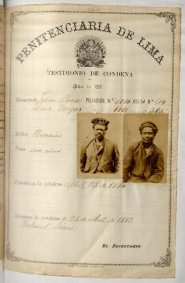 Testimonio de condena