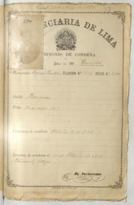 Testimonio de condena