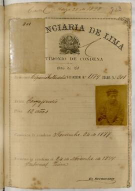 Testimonio de condena