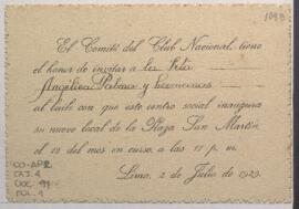 Tarjeta de invitación