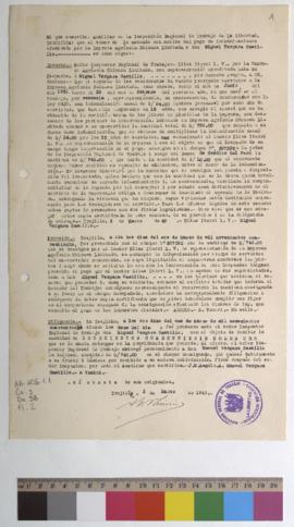 Certificado de indemnización