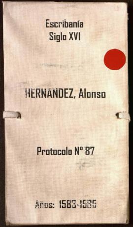 Protocolo notarial de Alonso Hernández