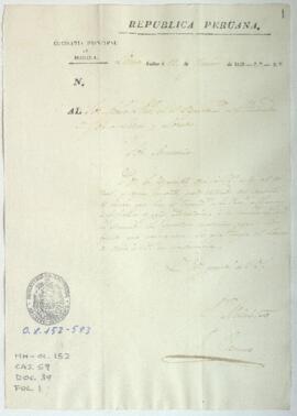 Auxilio de víveres a goleta Macedonia