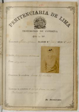 Testimonio de condena
