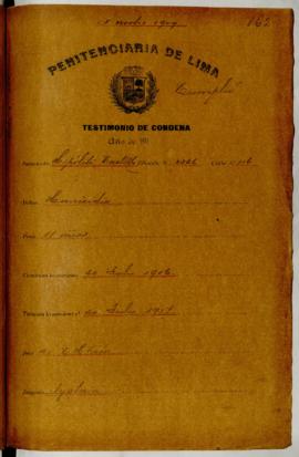 Testimonio de condena