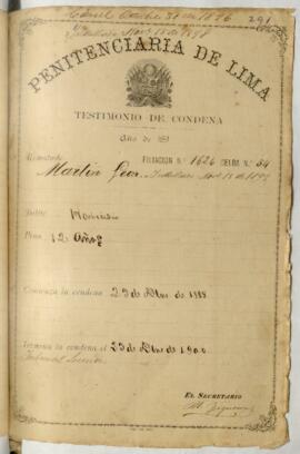 Testimonio de condena