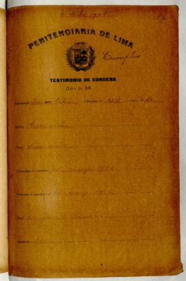Testimonio de condena