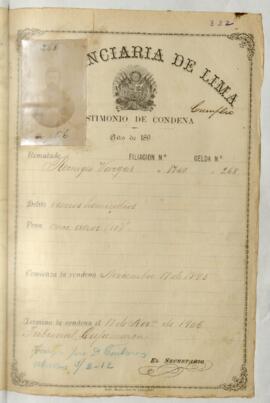 Testimonio de condena