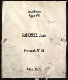 Protocolo notarial de Juan Gutiérrez