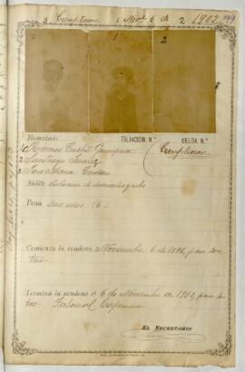 Testimonio de condena