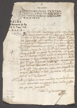 Entrega de testimonio