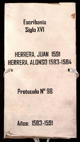 Protocolo notarial de Alonso Herrera