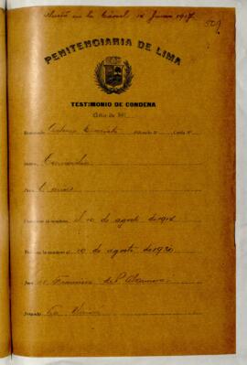 Testimonio de condena