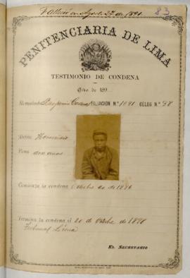Testimonio de condena