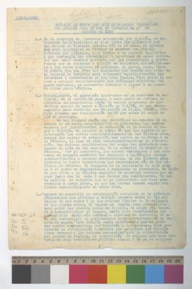 Proyecto de nuevo contrato de molienda.