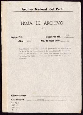 Correspondencia al Cabildo de Lima