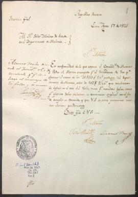 Recepción de caudales