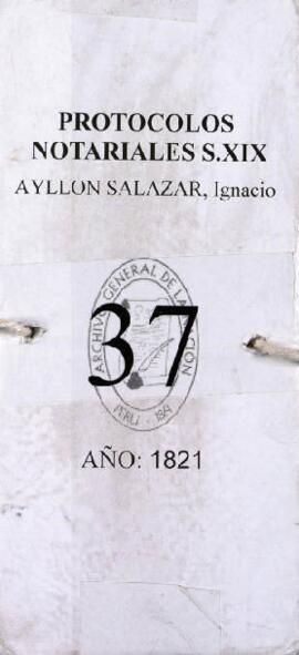 Protocolo notarial de Ignacio Ayllón Salazar