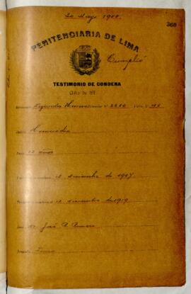 Testimonio de condena