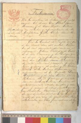 Testimonio de ratificación y declaración