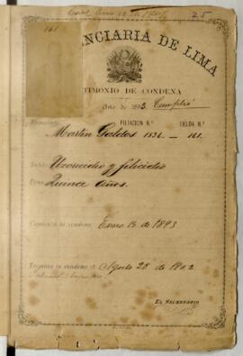 Testimonio de condena