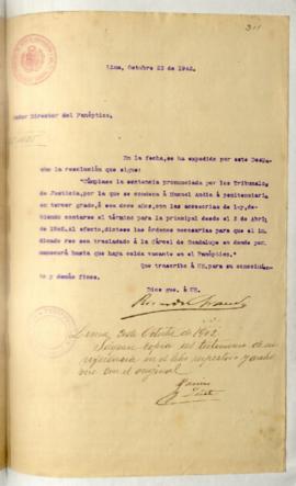 Testimonio de condena