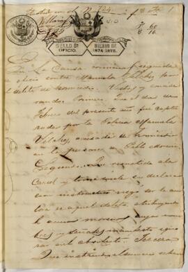 Testimonio de condena