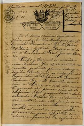 Testimonio de condena