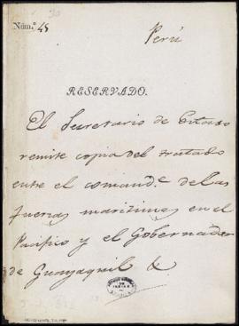 Tratado entre José Villegas y el gobiermo de Guayaquil