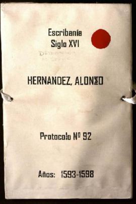 Protocolo notarial de Alonso Hernández